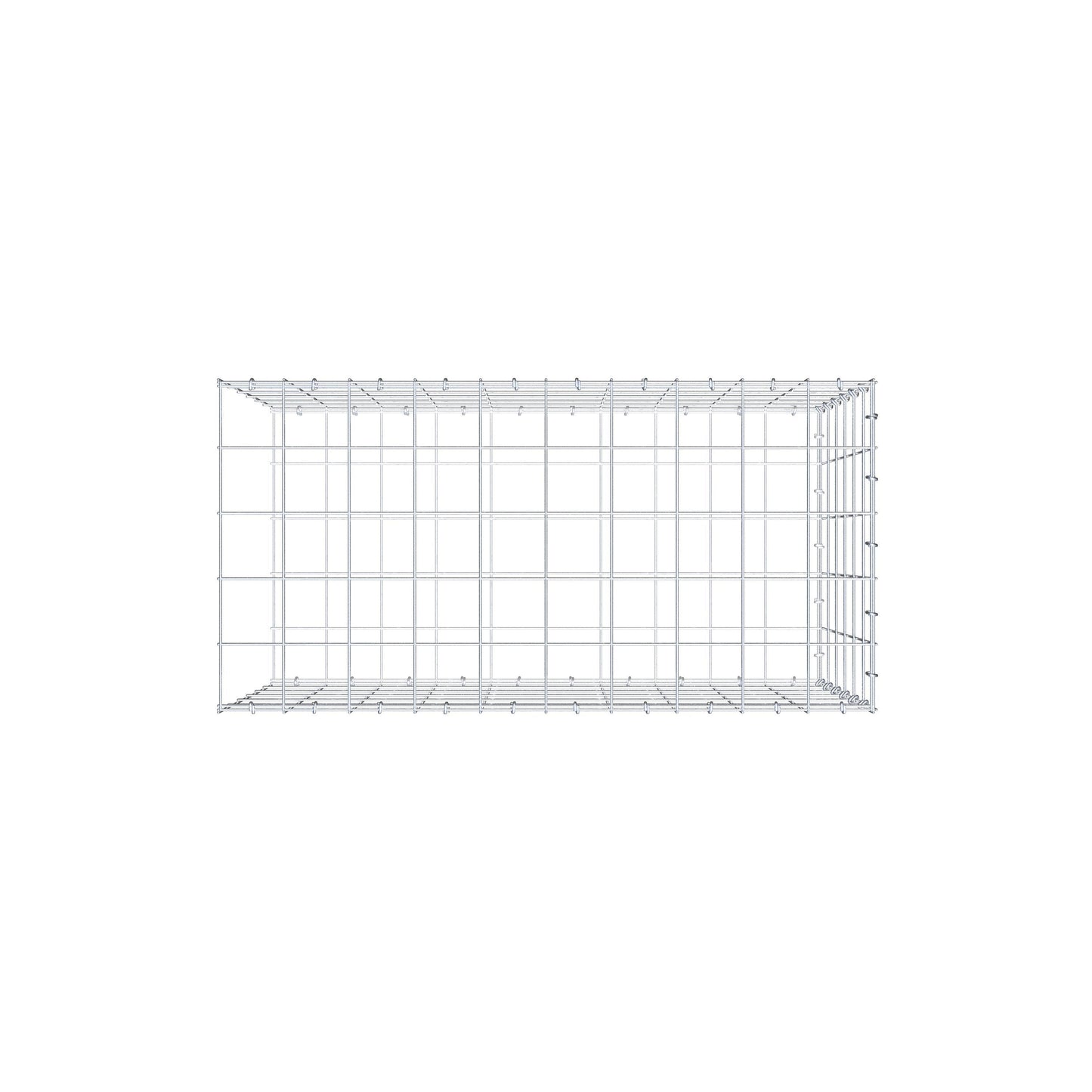 Gabião Tipo 2 100 cm x 60 cm x 50 cm (C x A x P), malhagem 10 cm x 10 cm, anel C