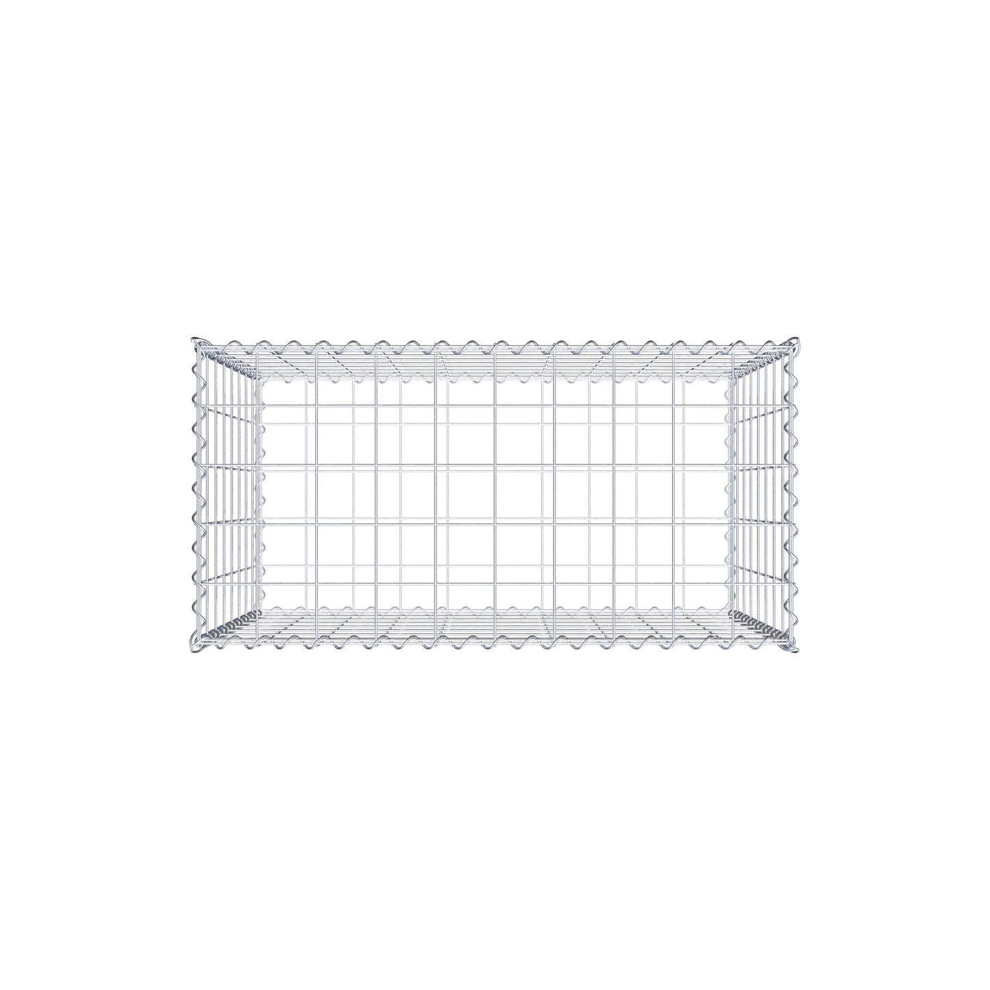 Gabião 100 cm x 80 cm x 50 cm (C x A x P), malhagem 10 cm x 10 cm, espiral