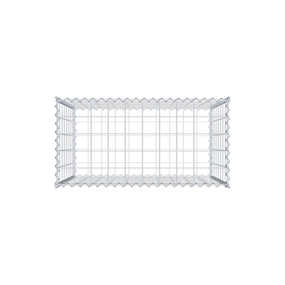 Gabião 100 cm x 80 cm x 50 cm (C x A x P), malhagem 10 cm x 10 cm, espiral
