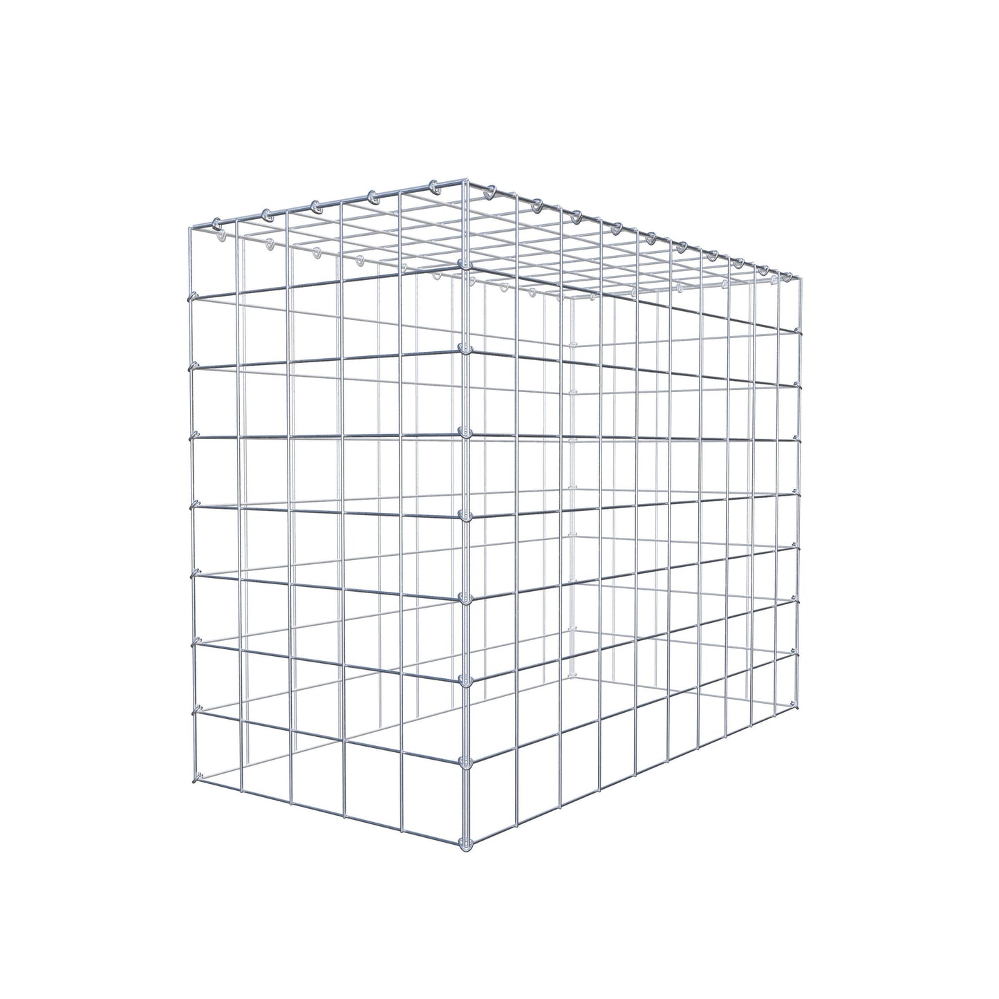 Mounted gabion type 3 100 cm x 80 cm x 50 cm (L x H x D), mesh size 10 cm x 10 cm, C-ring
