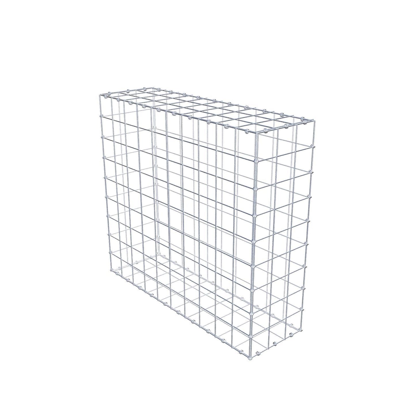 Gabion 100 cm x 90 cm x 30 cm (L x H x D), mesh size 10 x 10 cm, spiral ring