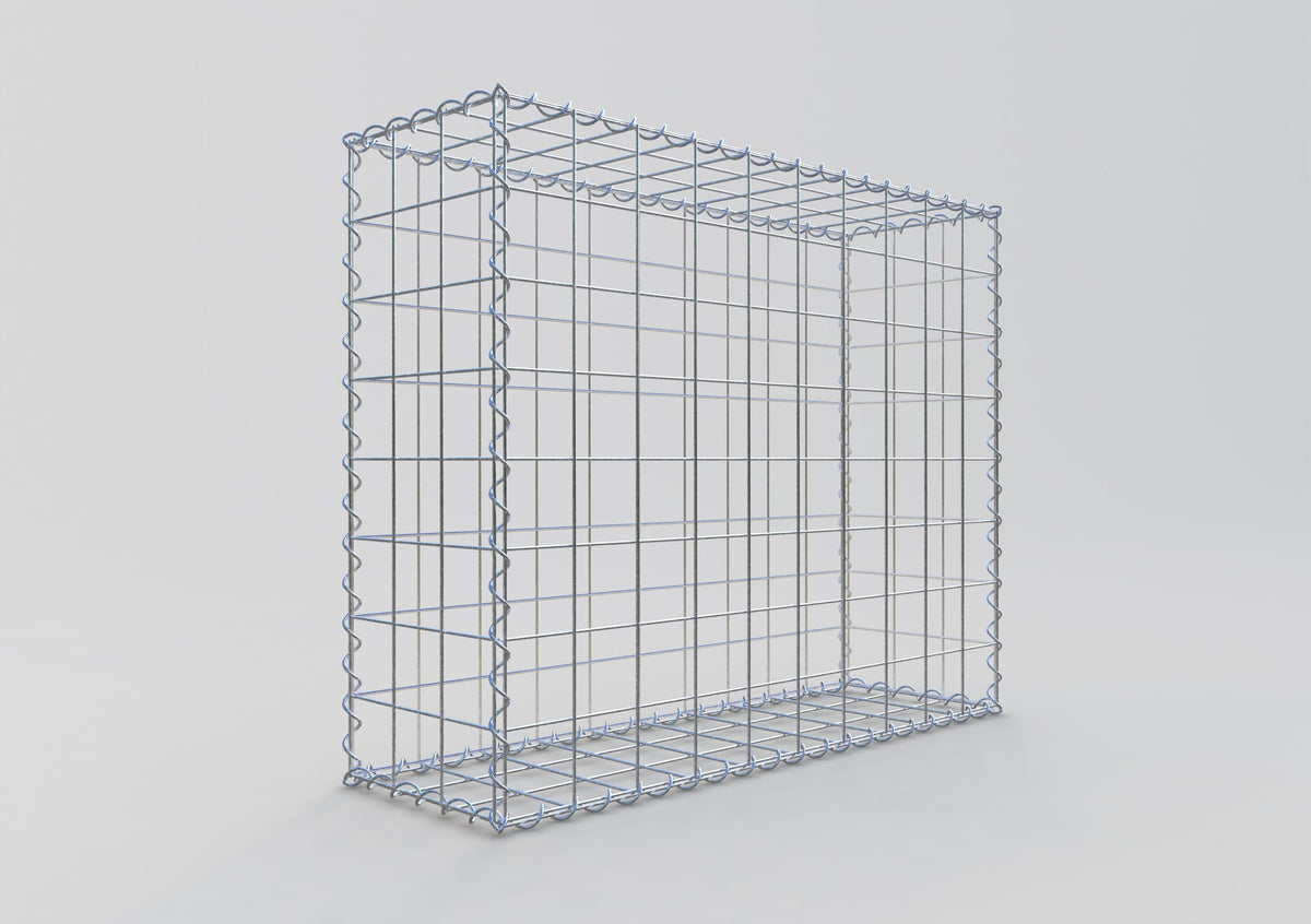 Gabion 100 cm x 80 cm x 30 cm (L x H x D), mesh size 10 cm x 10 cm, spiral