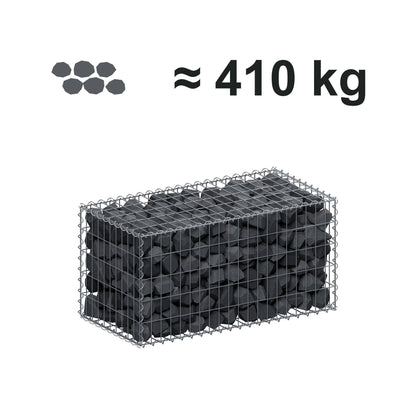 Gabion 100 cm x 50 cm x 50 cm (L x H x D), maskestørrelse 5 cm x 10 cm, spiral