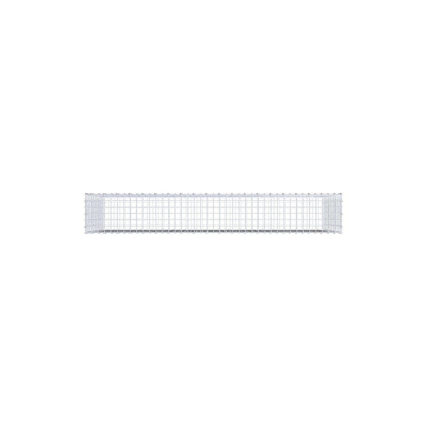 Gabion 200 cm x 100 cm x 30 cm (L x H x D), maskestørrelse 5 x 5 cm, spiralring