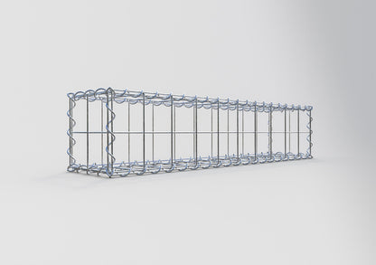 Gabione 100 cm x 20 cm x 20 cm (L x H x T), Maschenweite 10 cm x 10 cm, Spirale