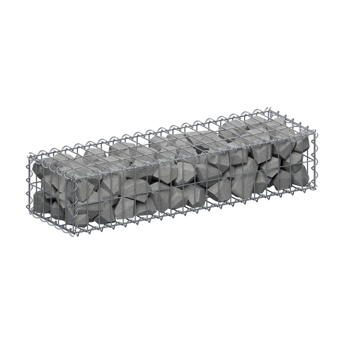 Gabion 100 cm x 20 cm x 30 cm (L x H x D), mesh size 5 cm x 10 cm, spiral