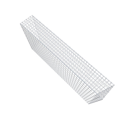 Mounted gabion type 3 200 cm x 100 cm x 30 cm (L x H x D), mesh size 5 cm x 10 cm, C-ring