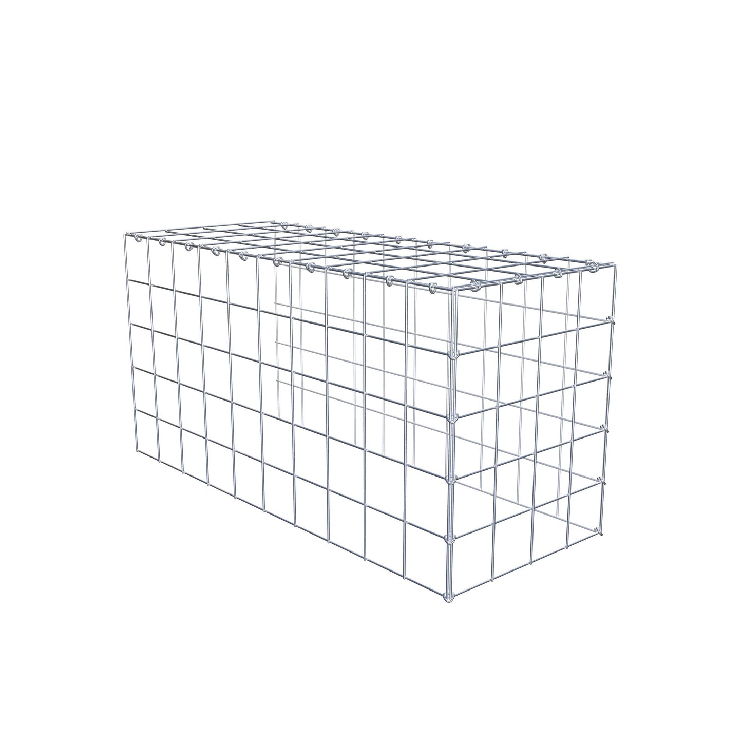 Gabião Tipo 4 100 cm x 50 cm x 40 cm (C x A x P), malhagem 10 cm x 10 cm, anel C