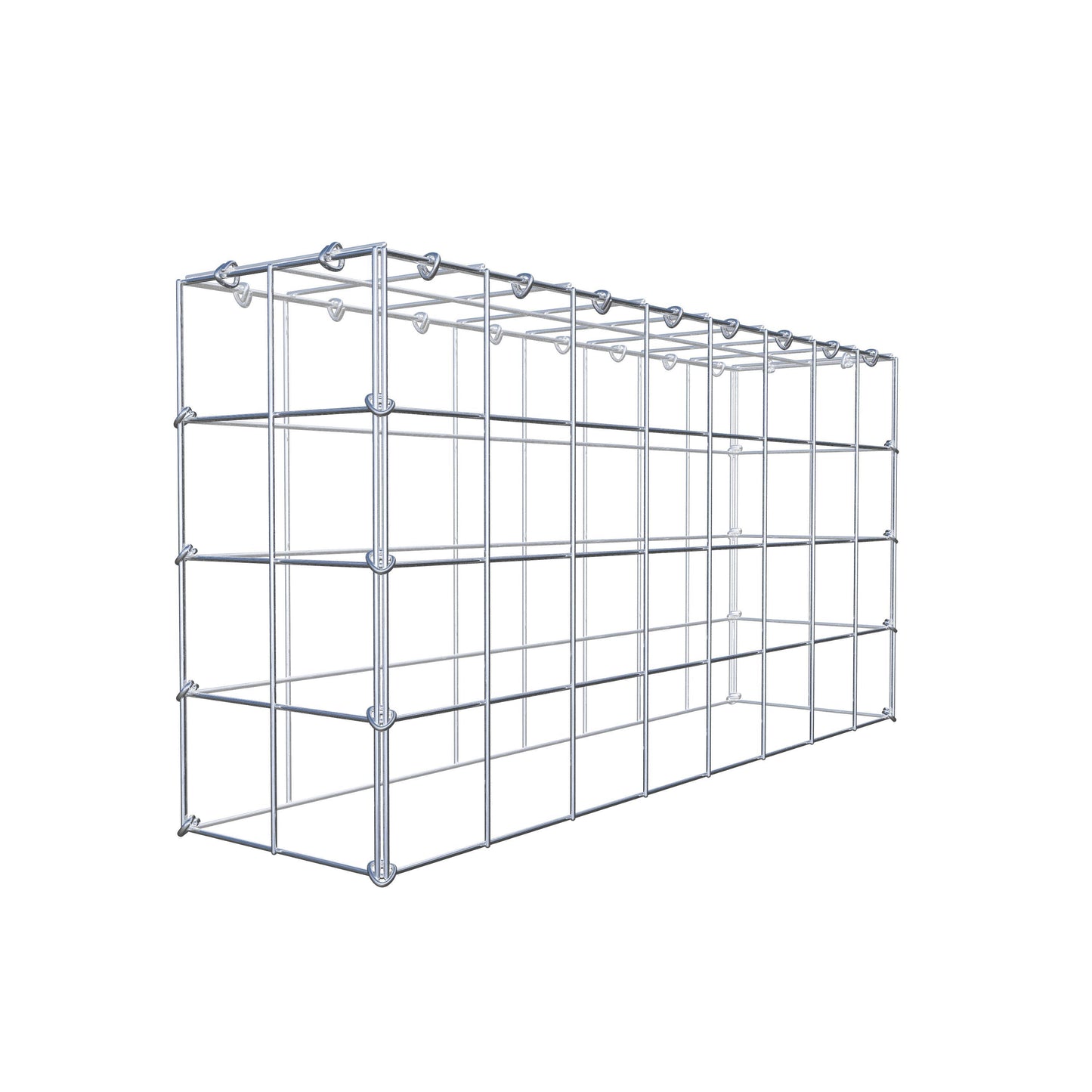 Monteret gabion type 3 80 cm x 40 cm x 20 cm (L x H x D), maskestørrelse 10 cm x 10 cm, C-ring