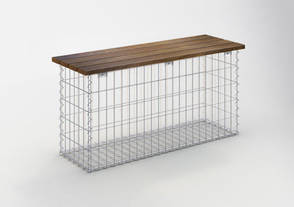 Garden bench spiral gabion CUMARU MW 5 x 10 cm 105 x 50 x 30 cm