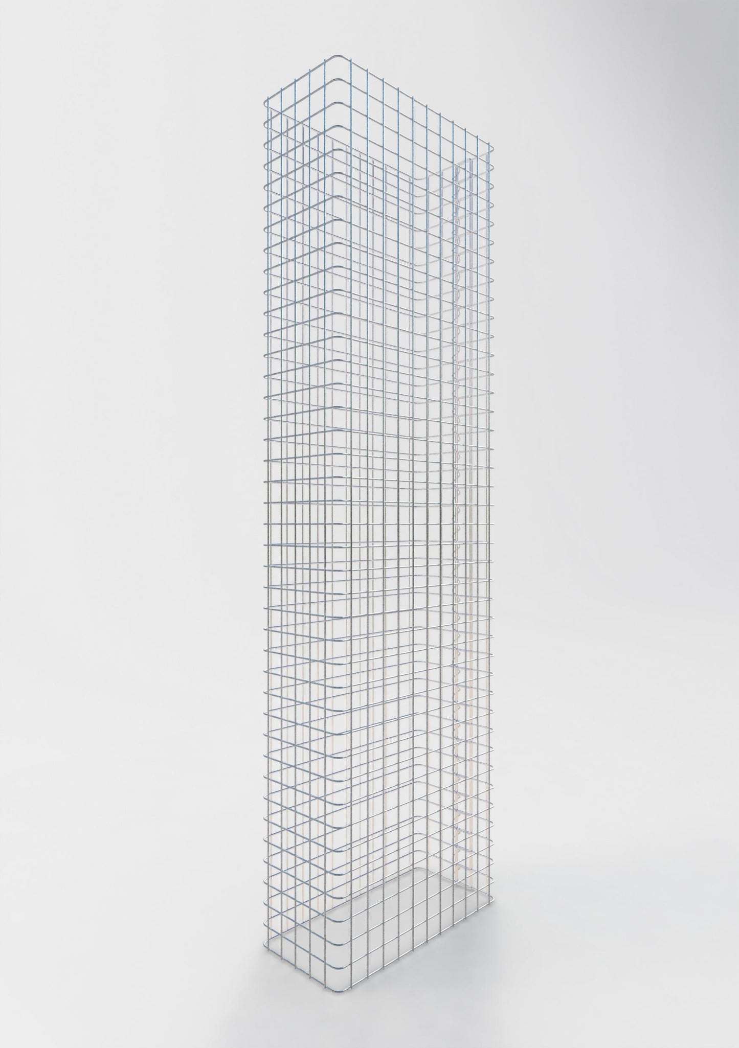 Gabionstängsel längd 57 cm, höjd 180 cm, djup 27 cm, maskstorlek 5 x 5 cm