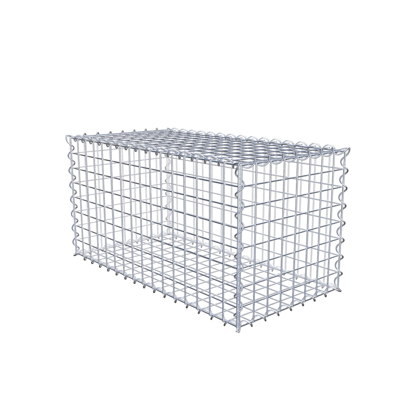 Gabione 80 cm x 40 cm x 40 cm (L x H x T), Maschenweite 5 cm x 5 cm, Spirale