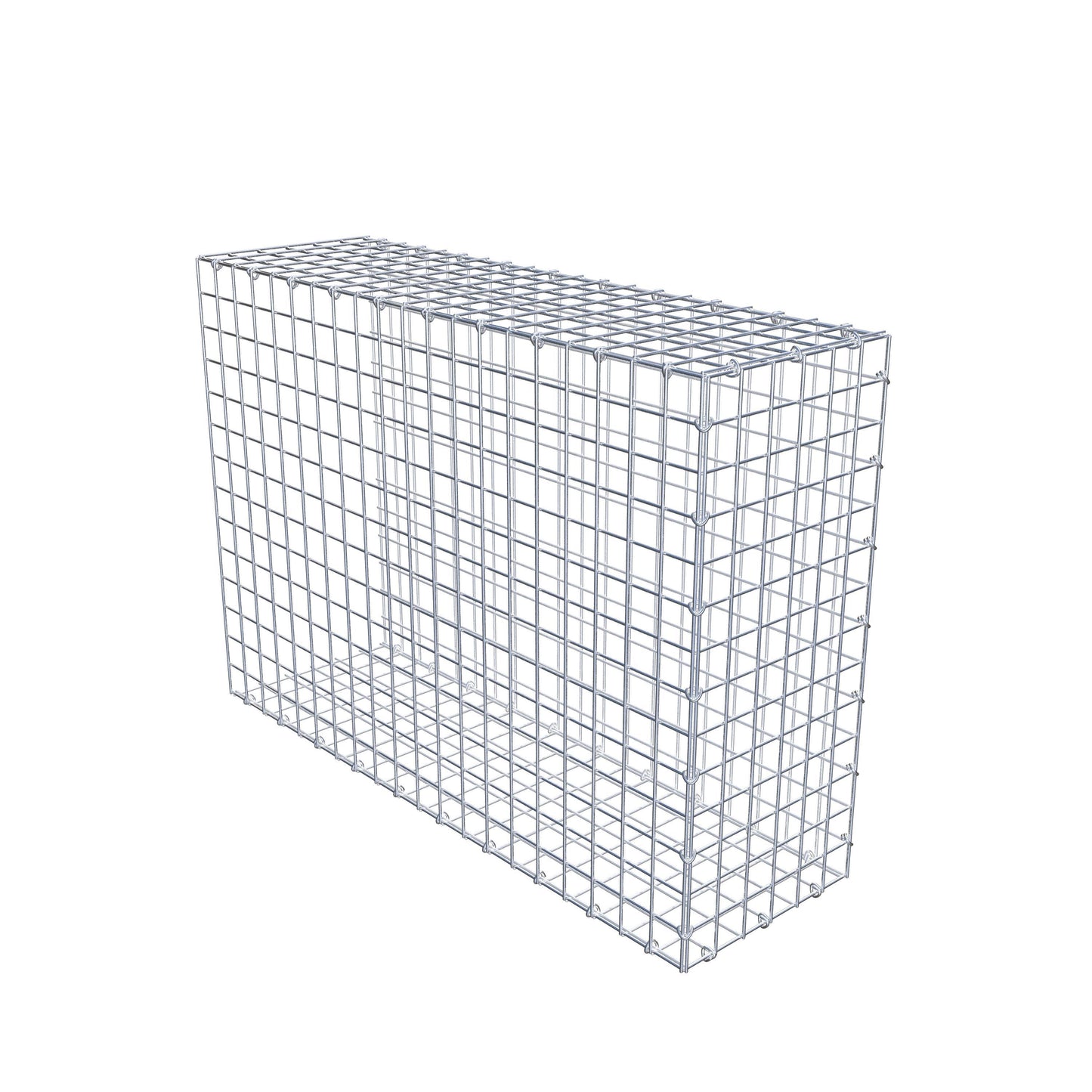 Monteret gabion type 2 100 cm x 70 cm x 30 cm (L x H x D), maskestørrelse 5 cm x 5 cm, C-ring
