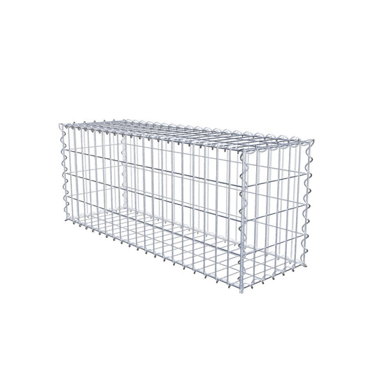 Juego de 2 gaviones de 100 cm x 40 cm x 30 cm (largo x alto x fondo), malla de 5 x 10 cm, en espiral