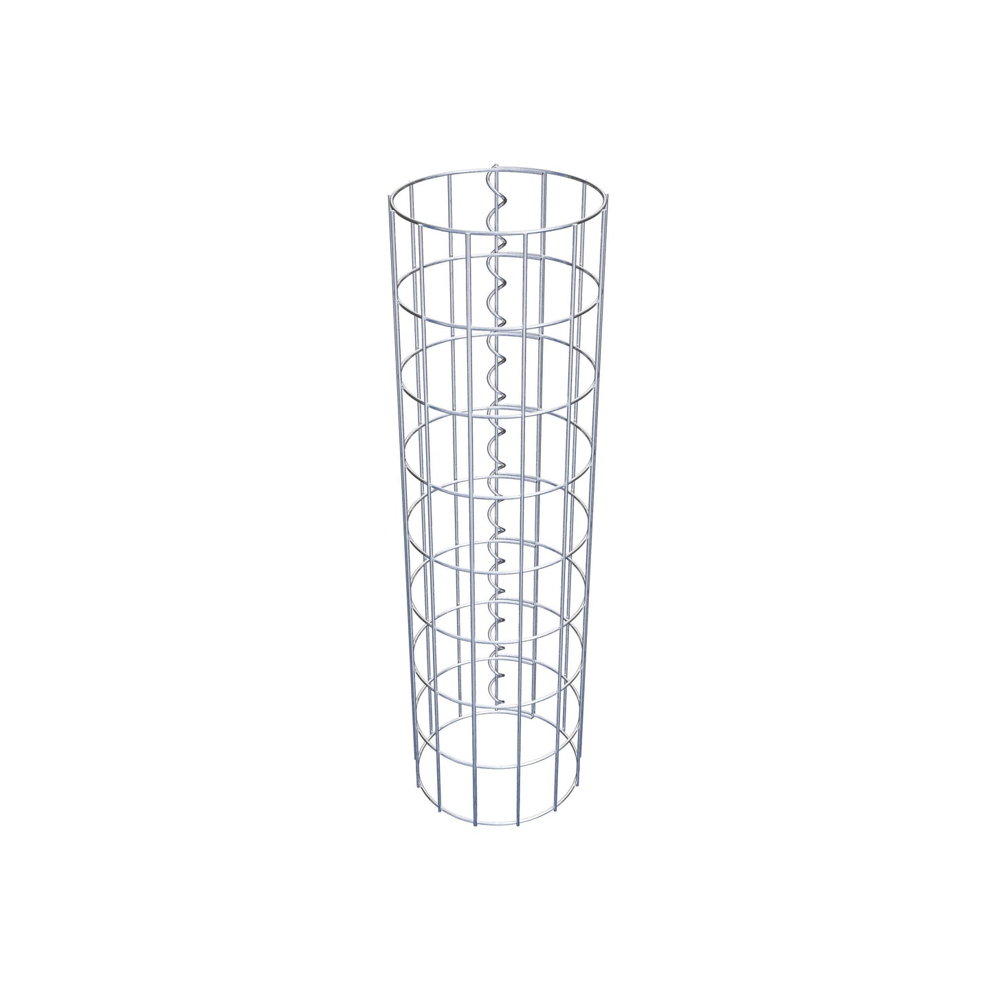 Columna de gaviones redonda 22 cm de diámetro, 80 cm de altura, malla 5 cm x 10 cm