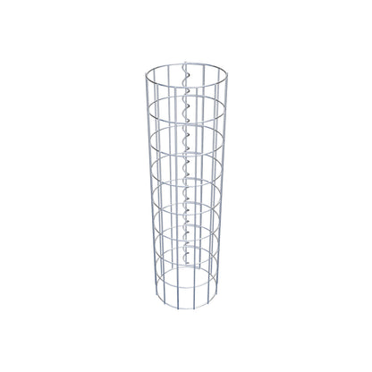 Columna de gaviones redonda 22 cm de diámetro, 80 cm de altura, malla 5 cm x 10 cm