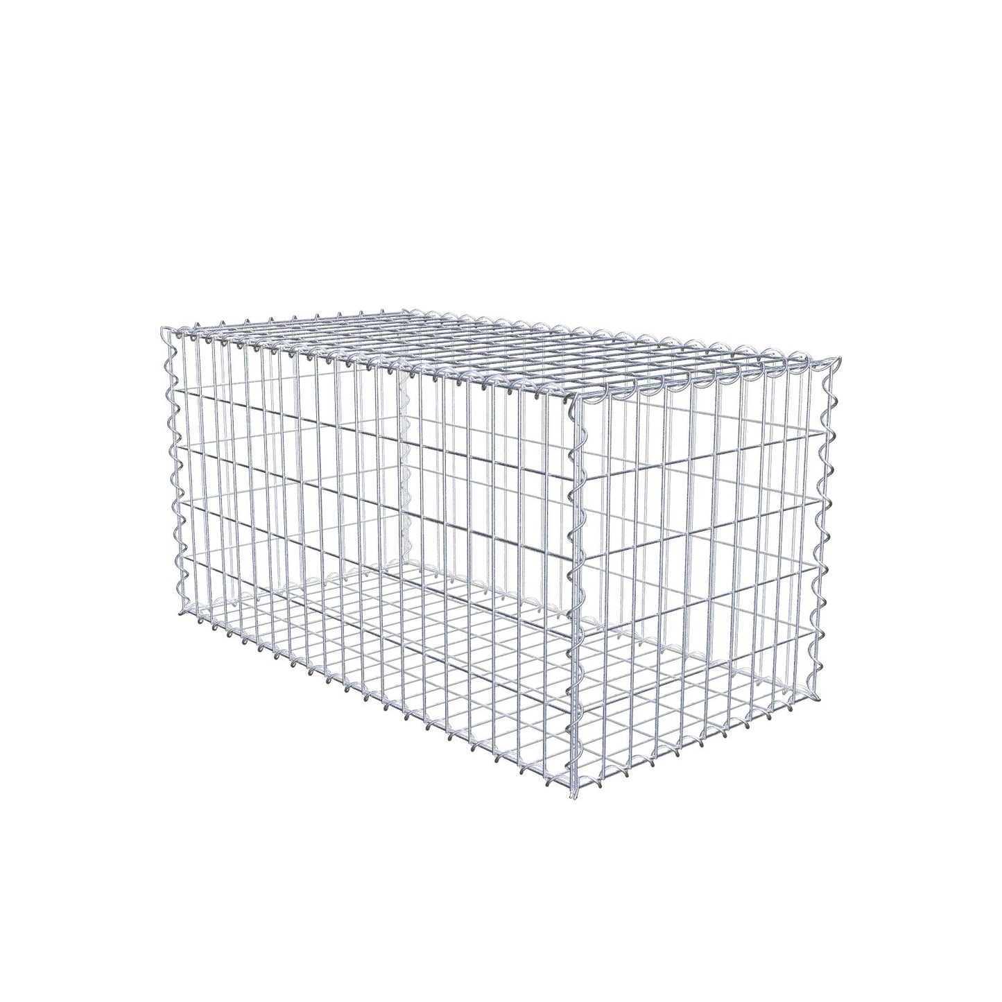 Set di 2 gabbioni 100 cm x 50 cm x 50 cm (L x H x P), maglia 5 x 10 cm, a spirale
