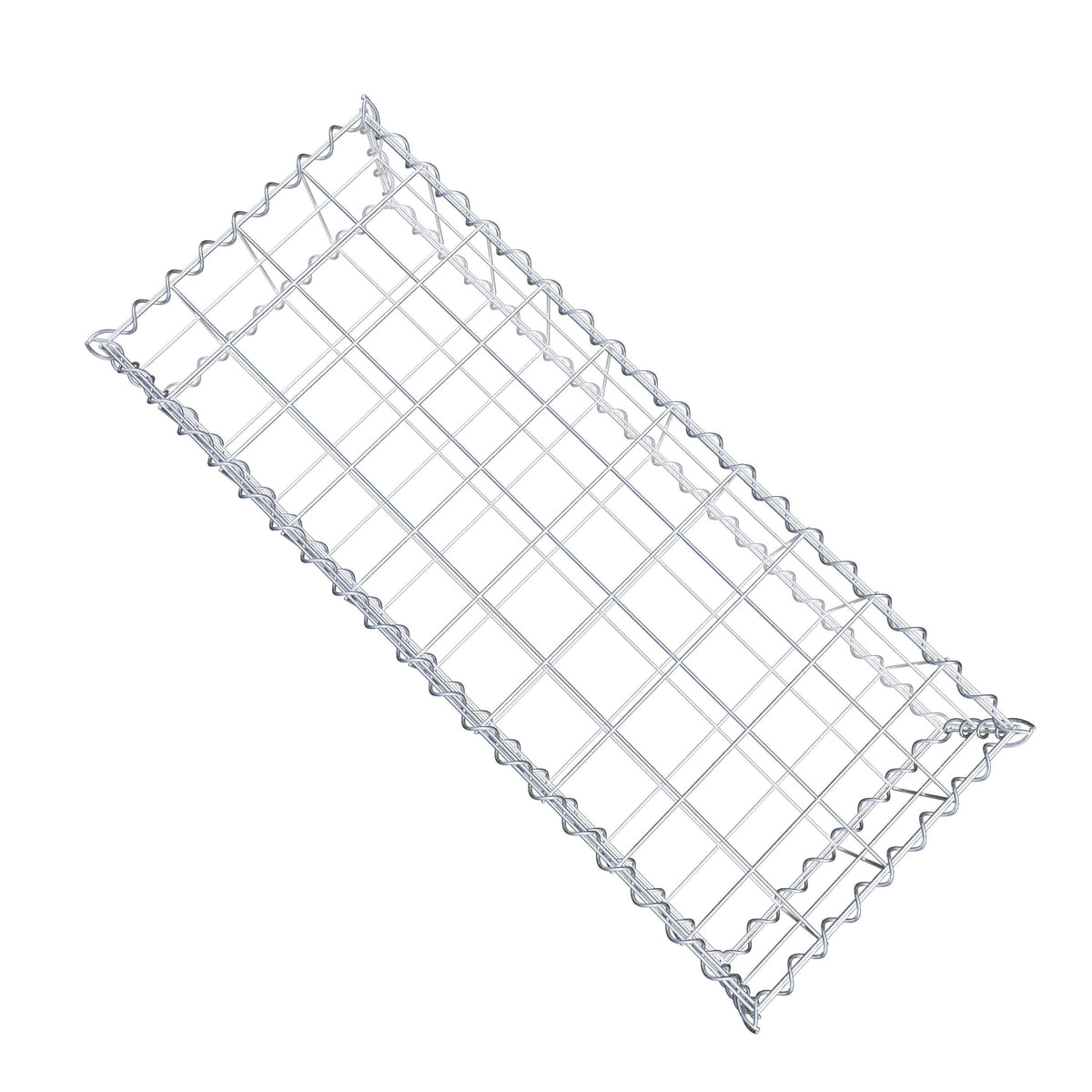 Gabion 100 cm x 20 cm x 40 cm (L x H x P), mailles 10 cm x 10 cm, spirale
