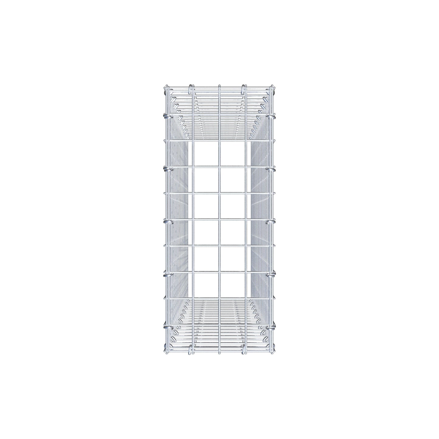 Gabbione aggiuntivo di tipo 3 100 cm x 20 cm x 50 cm (L x H x P), maglia 5 cm x 5 cm, anello a C