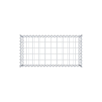 Gabbione 100 cm x 30 cm x 50 cm (L x H x P), maglia 10 cm x 10 cm, spirale