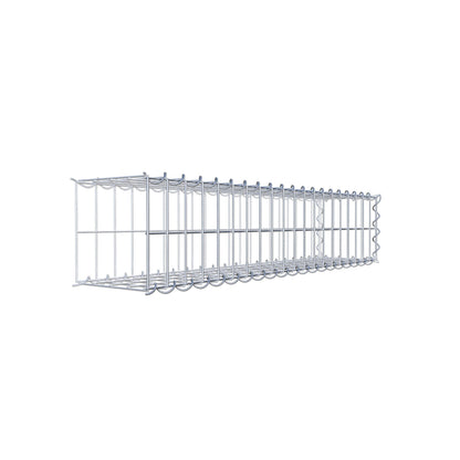 Gabion rapporté type 2 100 cm x 20 cm x 20 cm (L x H x P), mailles 5 cm x 10 cm, spirale