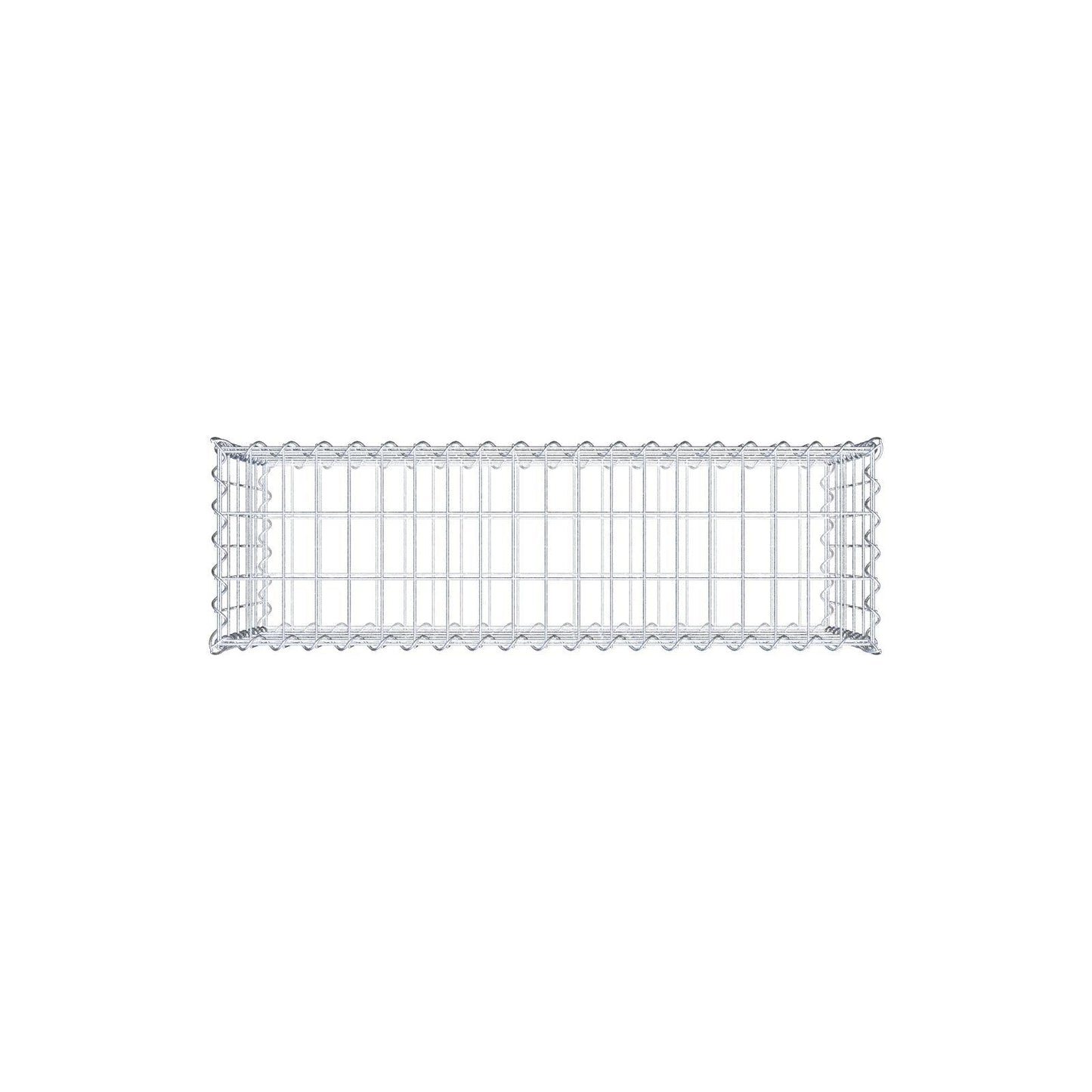Juego económico 3x gaviones 100 cm x 50 cm x 30 cm (L x A x P), malla 5 cm x 10 cm, espiral