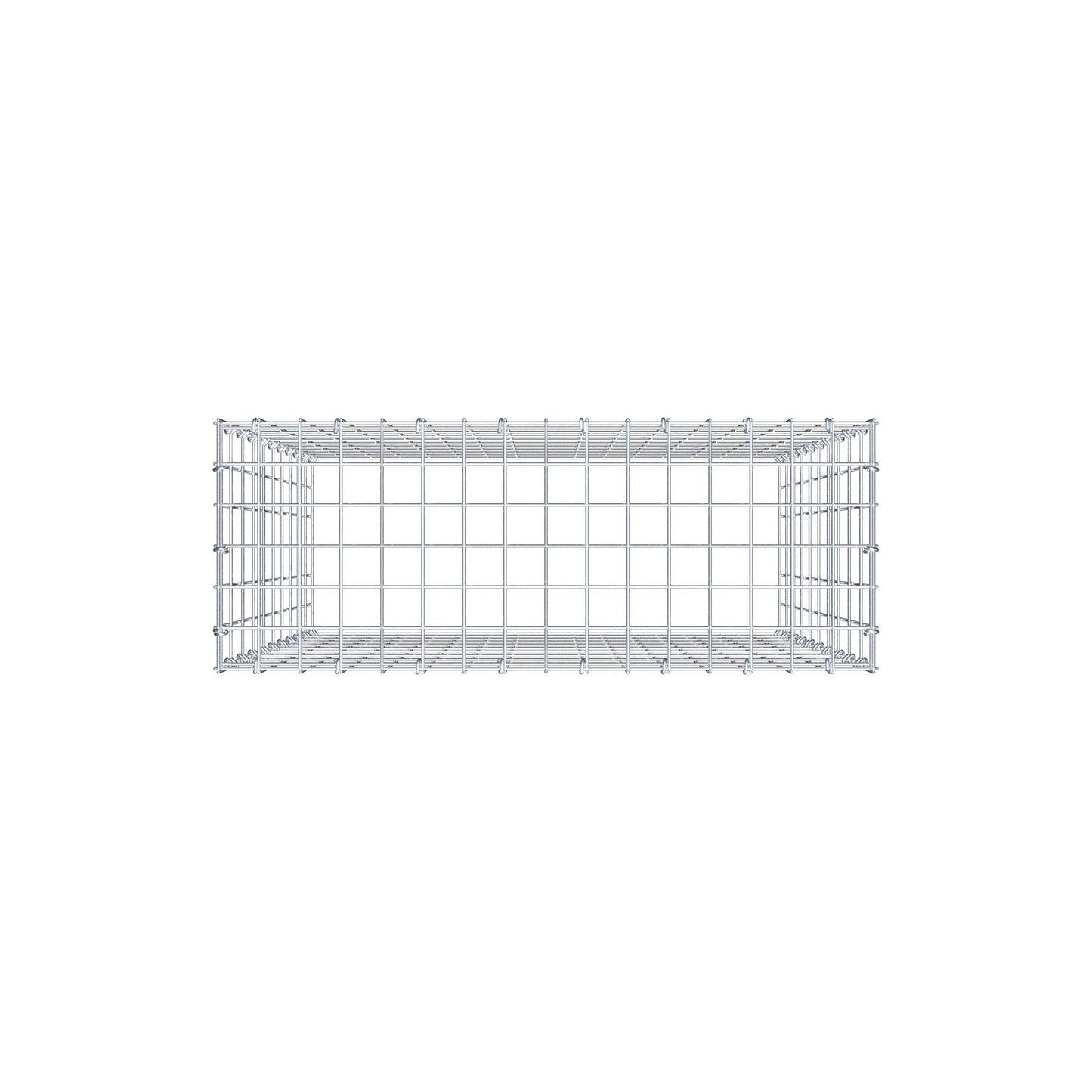 Monteret gabion type 3 100 cm x 80 cm x 30 cm (L x H x D), maskestørrelse 5 cm x 10 cm, C-ring