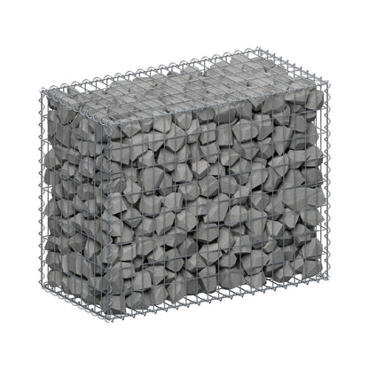 Gavión 100 cm x 80 cm x 50 cm (L x A x P), luz de malla 5 cm x 10 cm, en espiral