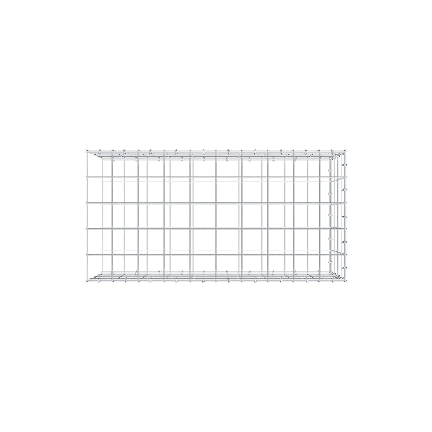 Gabião tipo 2 100 cm x 40 cm x 50 cm (C x A x P), malhagem 10 cm x 10 cm, anel C