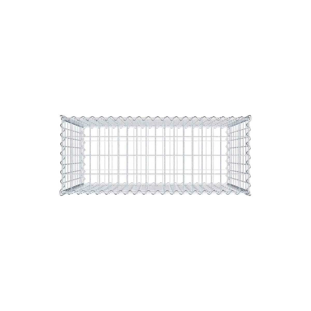 Gavión 100 cm x 90 cm x 40 cm (L x A x P), luz de malla 5 cm x 10 cm, en espiral