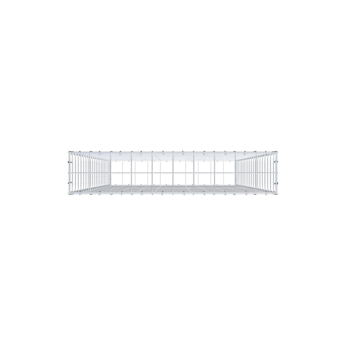 Gabion 200 cm x 100 cm x 20 cm (L x H x D), maskestørrelse 10 cm x 10 cm, C-ring