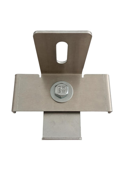 Klammer mit Zaunhalter Maschenweite 10 x 10 cm, Aluminium