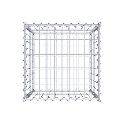 Gabião 50 cm x 50 cm x 50 cm (C x A x P), malhagem 5 cm x 10 cm, espiral