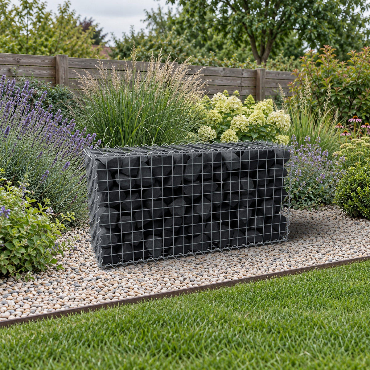 Gabion 100 cm x 50 cm x 30 cm (L x H x P), mailles 5 cm x 5 cm, spirale