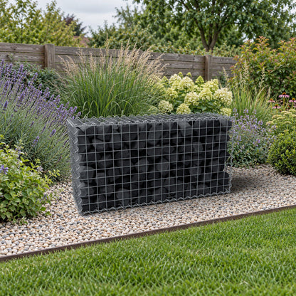 Gabion 100 cm x 50 cm x 30 cm (L x H x P), mailles 5 cm x 5 cm, spirale