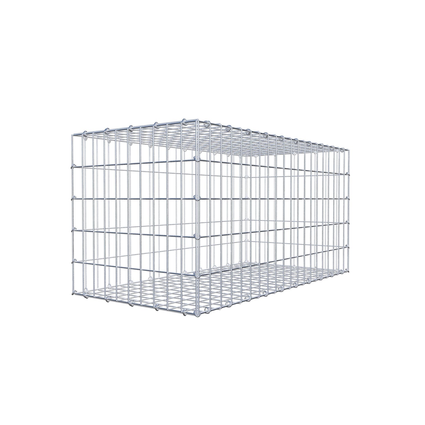 Gabião 100 cm x 50 cm x 50 cm (C x A x P), malhagem 5 cm x 10 cm, anel C