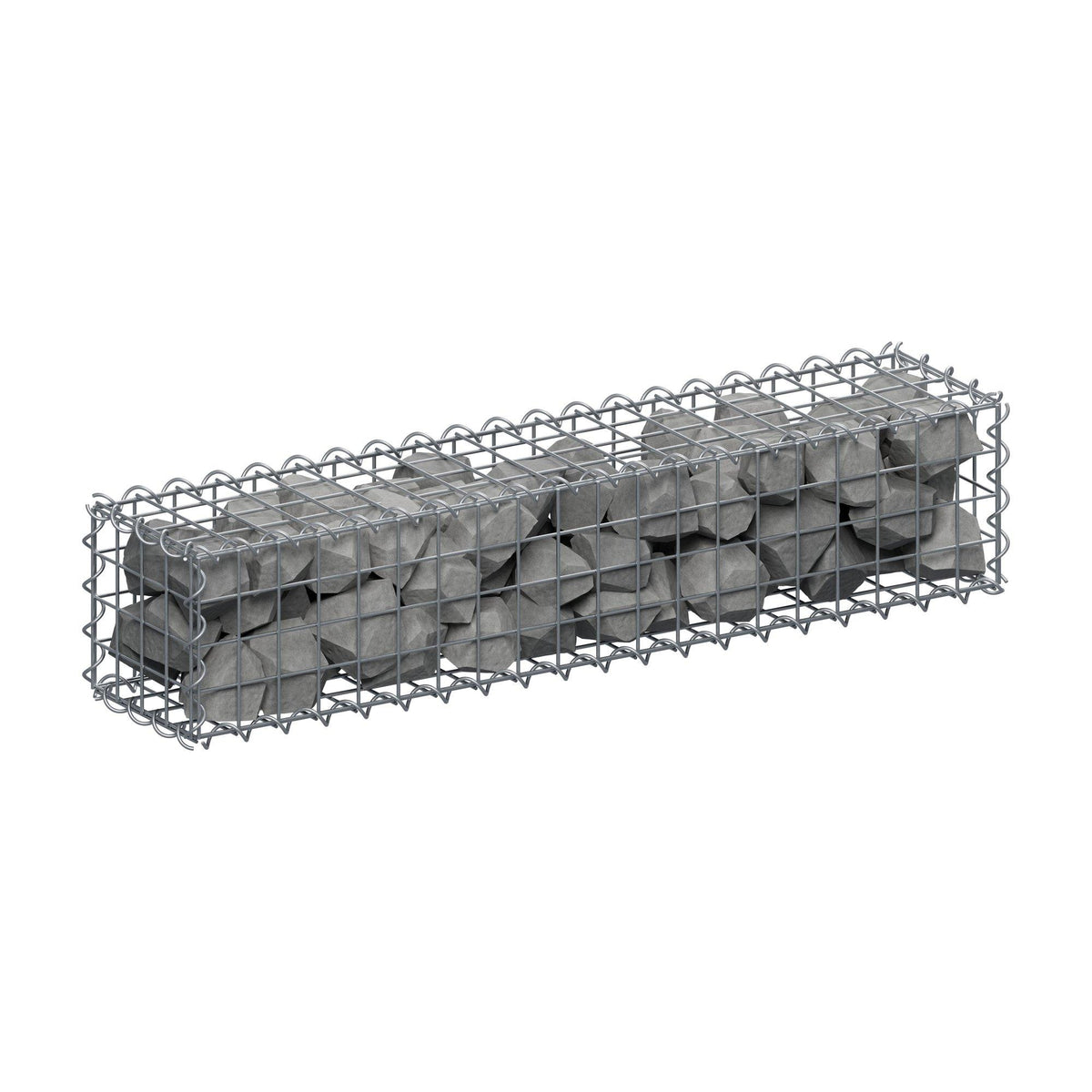 Gabion 100 cm x 20 cm x 20 cm (L x H x D), mesh size 5 cm x 5 cm, spiral