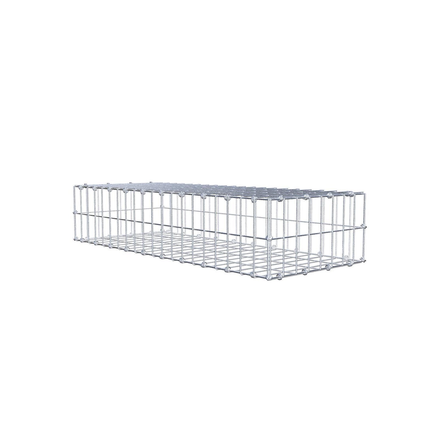 Gabion 100 cm x 20 cm x 40 cm (L x H x D), mesh size 5 x 10 cm, spiral ring