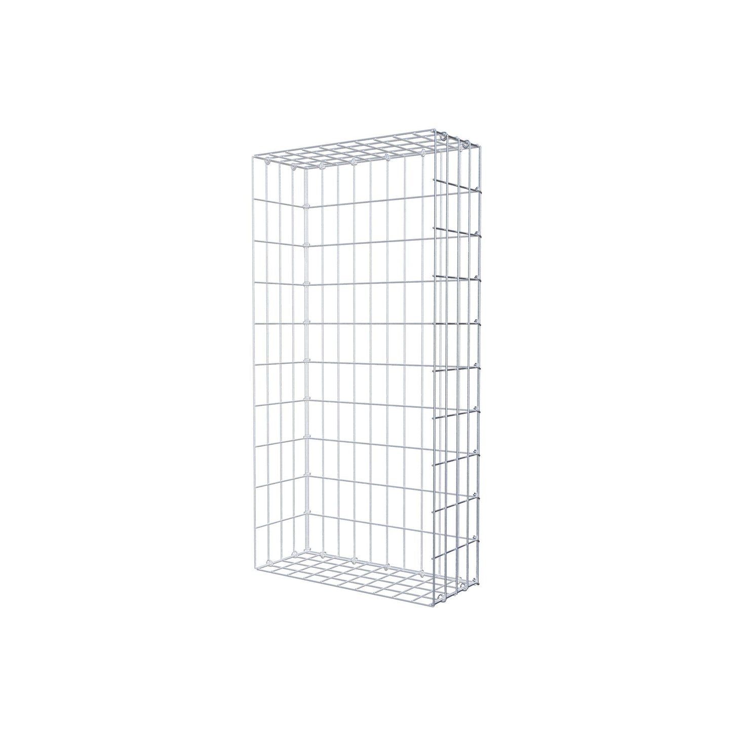 Opzetpaal type 2 100 cm x 20 cm x 50 cm, maaswijdte 5 cm x 10 cm, C-ring