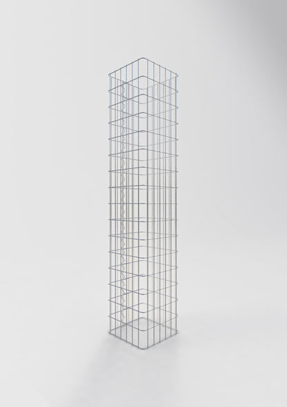 Gabionensäule eckig 32 cm x 32 cm, 160 cm Höhe, MW 5 cm x 10 cm