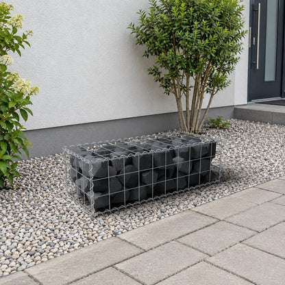 Gabion 100 cm x 30 cm x 40 cm (L x H x D), mesh size 10 cm x 10 cm, spiral