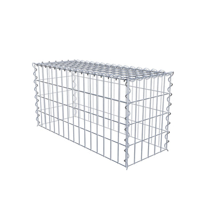 Gabião tipo 3 80 cm x 40 cm x 30 cm (C x A x P), malhagem 5 cm x 10 cm, espiral