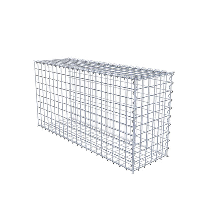 Aangegroeide schanskorf type 2 100 cm x 50 cm x 30 cm (L x H x D), maaswijdte 5 cm x 5 cm, spiraal