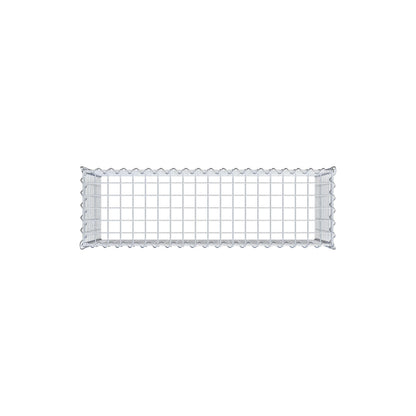 Aangegroeide schanskorf type 3 100 cm x 50 cm x 30 cm (L x H x D), maaswijdte 5 cm x 5 cm, spiraal