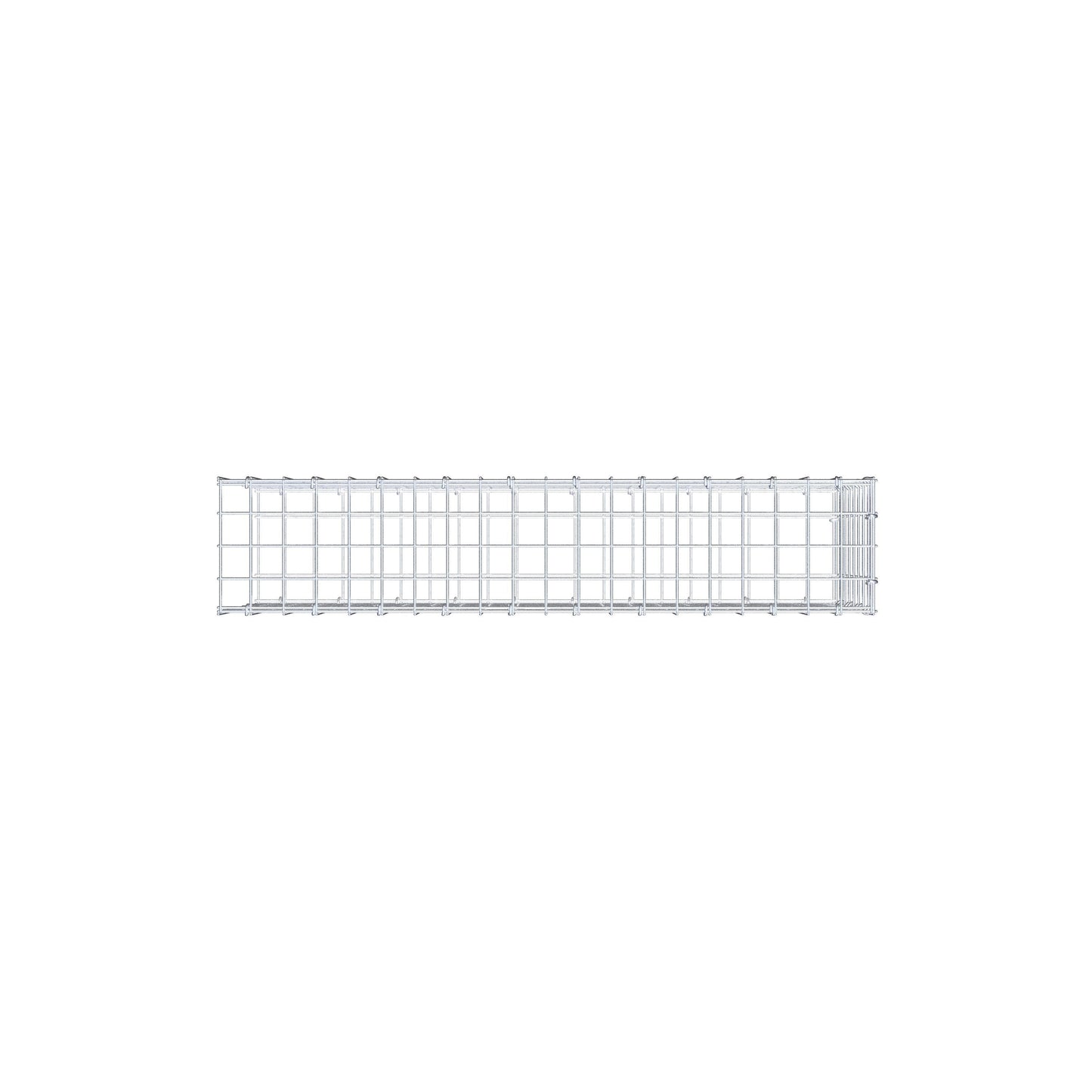 Mounted gabion type 2 100 cm x 40 cm x 20 cm (L x H x D), mesh size 5 cm x 5 cm, C-ring