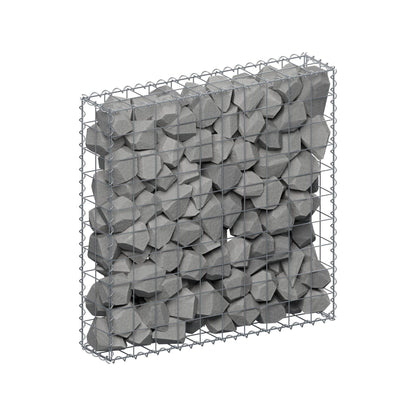 Gabion 100 cm x 100 cm x 20 cm (L x H x D), mesh size 10 cm x 10 cm, spiral
