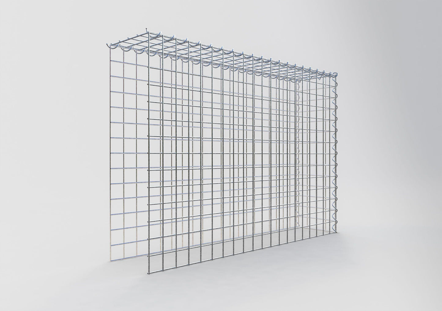 Add-on schanskorf type 4 100 cm x 70 cm x 20 cm (L x H x D), maaswijdte 5 cm x 5 cm, spiraalvormig