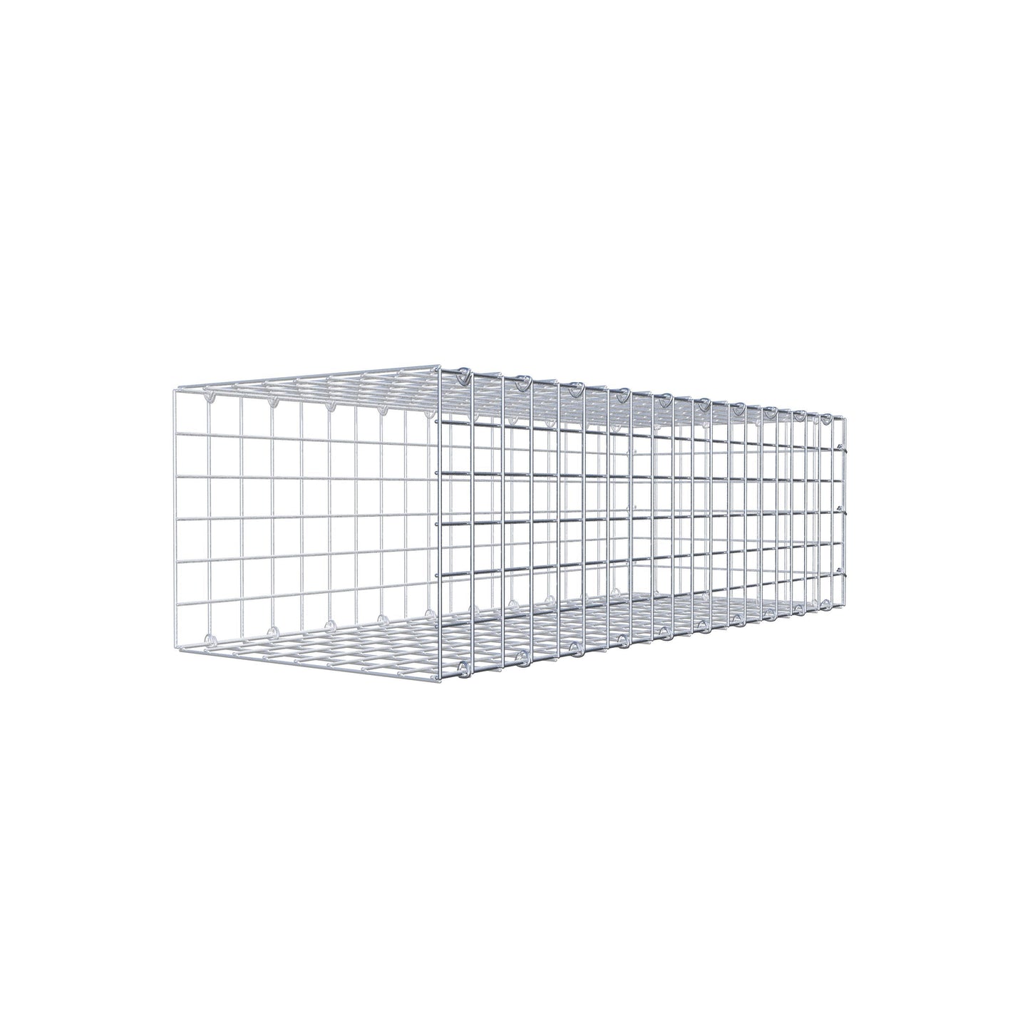 Monteret gabion type 2 100 cm x 30 cm x 40 cm (L x H x D), maskestørrelse 5 cm x 5 cm, C-ring
