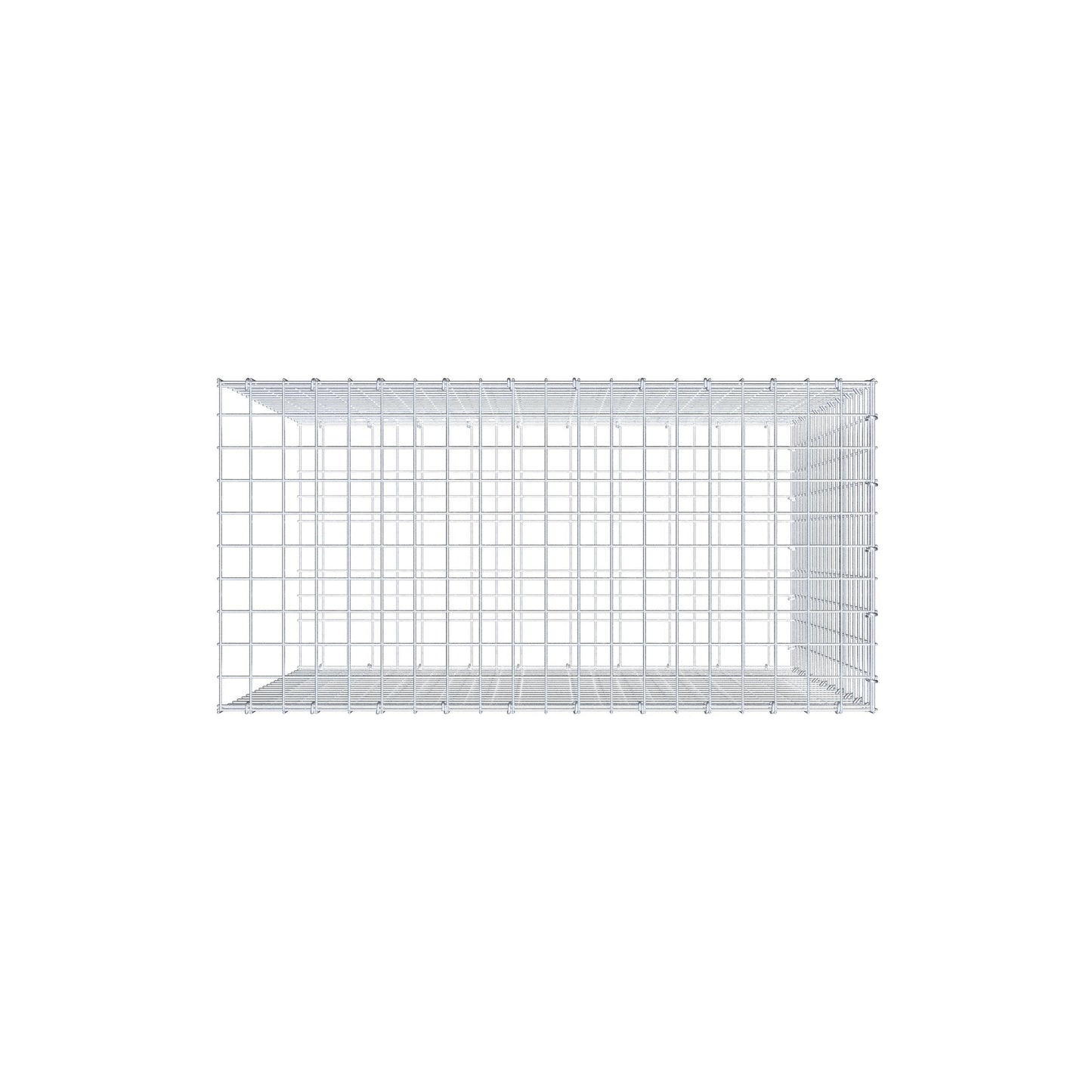 Fourche rapportée type 2 100 cm x 100 cm x 50 cm (L x H x P), mailles 5 cm x 5 cm, anneau C