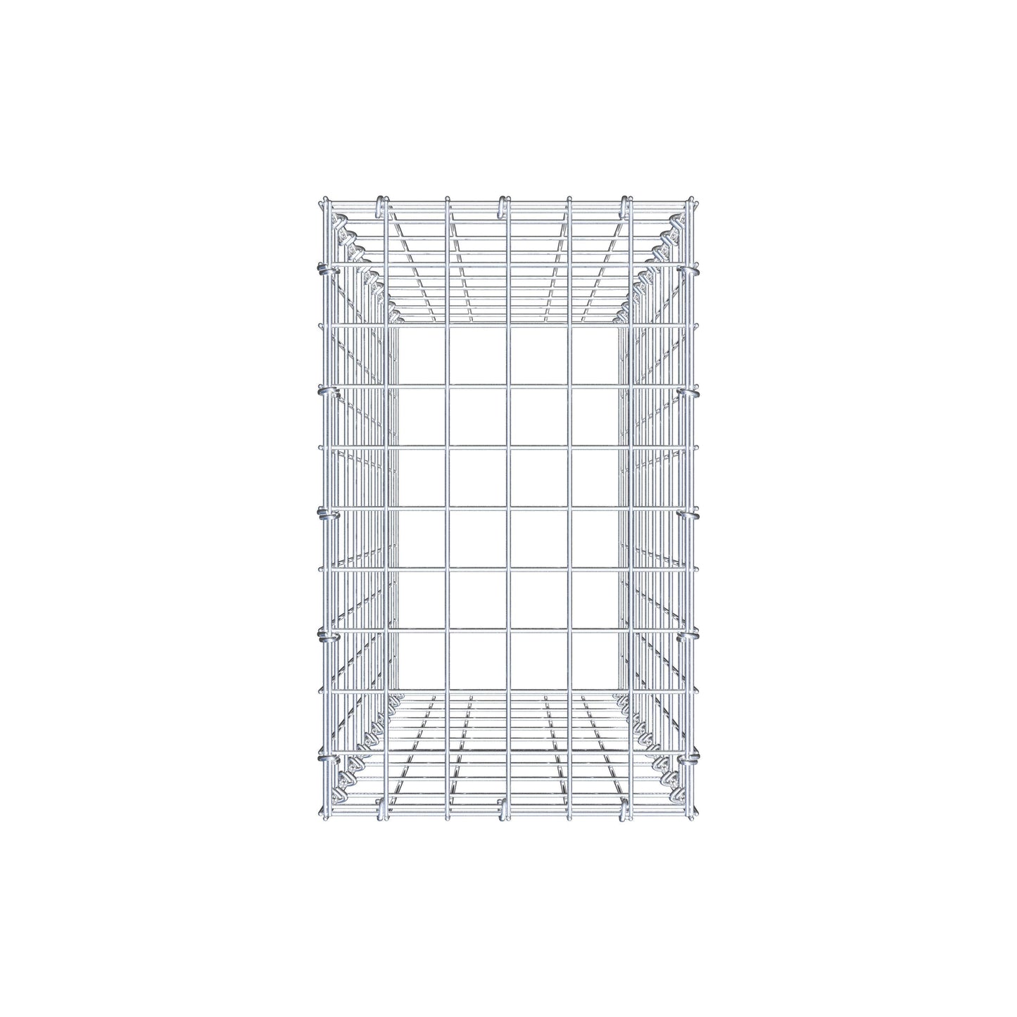 Gabião Tipo 3 100 cm x 30 cm x 50 cm (C x A x P), malhagem 5 cm x 10 cm, anel C